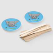 Éventail Belle adorable dessin d'éléphant bébé (Non-assemblé)