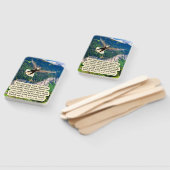 Éventail Belle Écriture d'aigle Isaïe 40:31 (Non-assemblé)