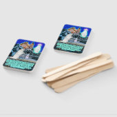 Éventail Belle Esquisse et écriture ange Matthieu 6:33 (Non-assemblé)