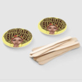 Éventail Belle Femme noire forte afrocentrique (Non-assemblé)