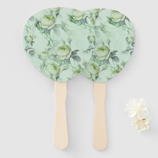 Éventail Belle florale Vintage (Devant et derrière)