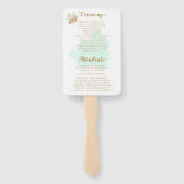 Éventail Belle Lime Green 💚 Botanique Boho Mariage (Dos)