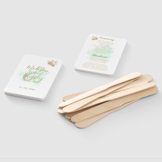 Éventail Belle Lime Green 💚 Botanique Boho Mariage (Non-assemblé)