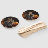 Éventail Bengal Kitten Automne Citrouille de plaisir (Non-assemblé)