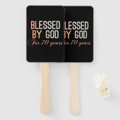 Éventail Béni par Dieu pendant 70 ans (Devant et derrière)