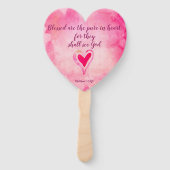 Éventail Bénis soient les purs dans le coeur - Matthieu 5:8 (Dos)