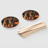 Éventail Berger Allemand Chiot Citrouille d'automne (Non-assemblé)