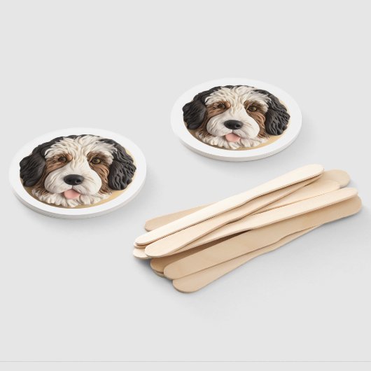 Éventail Bernedoodle Chien 3D inspiré (Non-assemblé)