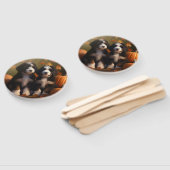 Éventail Bernedoodle Chiot Automne Citrouille de plaisir (Non-assemblé)