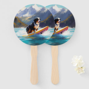 Éventail Bernese Mountain Beach Surf Paining