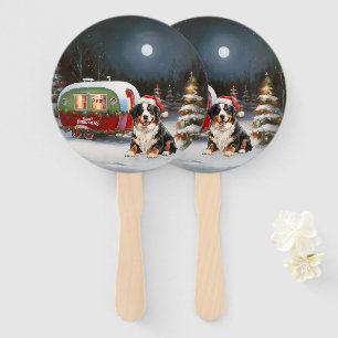 Éventail Bernese Mountain Caravan Christmas Adventure
