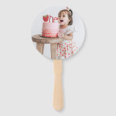 Éventail Berry First Strawberry rose fête d'anniversaire Ph (Dos)