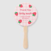 Éventail Berry rose fraise Premier bébé Photo Anniversaire (Devant)