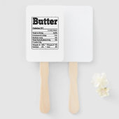 Éventail Beurre Faits Ingrédients Drôle Fodies Thanksgivin (Devant et derrière)