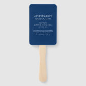 Éventail Bible Bleue Chrétienne Verse Graduation Photo (Dos)