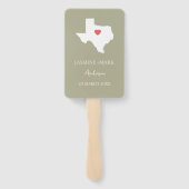 Éventail Bienvenue au Texas Wedding Party Custom (Dos)