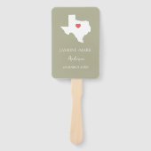 Éventail Bienvenue au Texas Wedding Party Custom (Devant)