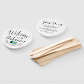 Éventail Bienvenue aux Bahamas | Personnalisation du mariag (Non-assemblé)