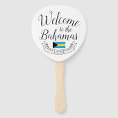 Éventail Bienvenue aux Bahamas | Personnalisation du mariag (Devant)
