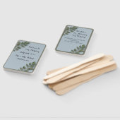 Éventail Bienvenue & Merci Invités Mariages Elégante feuill (Non-assemblé)