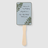 Éventail Bienvenue & Merci Invités Mariages Elégante feuill (Devant)