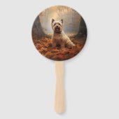 Éventail Biewer Terrier à l'automne Leaves automne Inspire (Devant)