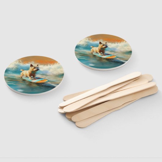 Éventail Biewer Terrier Plage Surf Peinture (Non-assemblé)