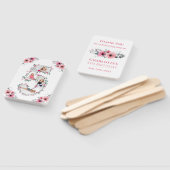 Éventail Big 5th Birthday Girl Photo Collage Fleur rose (Non-assemblé)