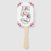 Éventail Big 5th Birthday Girl Photo Collage Fleur rose (Devant)