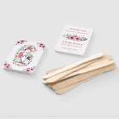 Éventail Big 6th Birthday Girl Photo Collage Fleur rose (Non-assemblé)