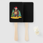 Éventail Bigfoot Christmas Tree Santa Hat (2) (Devant et derrière)
