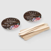 Éventail Bijoux Bois Floral Programme de mariage Fleurs Ven (Non-assemblé)