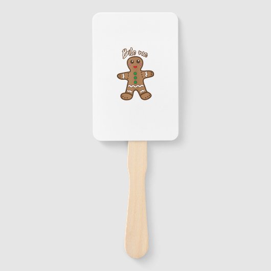 Éventail Bite Me Gingerbread Funny Cookie Christmas Thanksg (Devant)