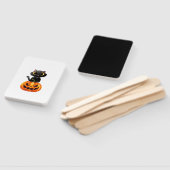 Éventail Black Cat Halloween Design � Spooky Pumpkin Art fo (Non-assemblé)