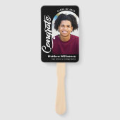 Éventail Black Congrats Grad 2 Photo Arche Bold Blanc Scrip (Devant)