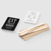 Éventail Black Eat Drink and Be Married Wedding Programme (Non-assemblé)