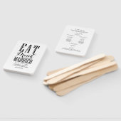 Éventail Black Eat Drink and Be Married Wedding Programme (Non-assemblé)