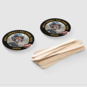 Éventail Black Gold High School Football Player Photo (Non-assemblé)