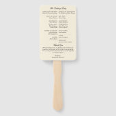 Éventail Black & Ivory Old Money Wedding Program Itinerary (Dos)