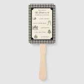 Éventail Black & Ivory Old Money Wedding Program Itinerary (Devant)