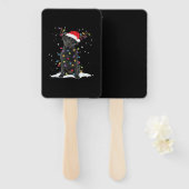 Éventail Black Labrador Xmas Dog Christmas Tree Light Class (Devant et derrière)