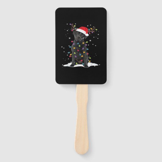 Éventail Black Labrador Xmas Dog Christmas Tree Light Class (Devant)