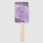 Éventail Black Lace Purple Programme de mariage gothique (Devant)