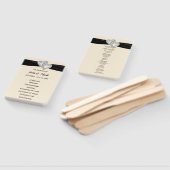 Éventail Black Ribbon Diamond Hearts Programme de mariage F (Non-assemblé)