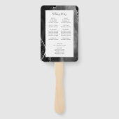 Éventail Black Silver Agate Programme de mariage (Dos)