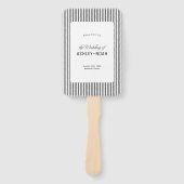 Éventail Black Striped Elegance Classy Wedding Program (Devant)