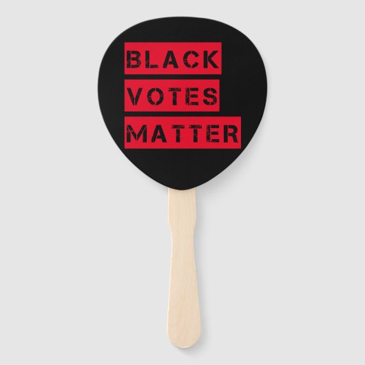 Éventail Black Votes Matter Stencil Custom Colors (Dos)