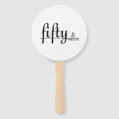 Éventail Black & White Cinquante et FABULEUSE fête d'annive (Devant)