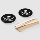 Éventail Blanc, Drapeau Pirate Calico Jack, Crâne & Cutlass (Non-assemblé)