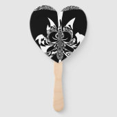 Éventail Blanc et Noir, mode traditionnelle Design couleur (Dos)